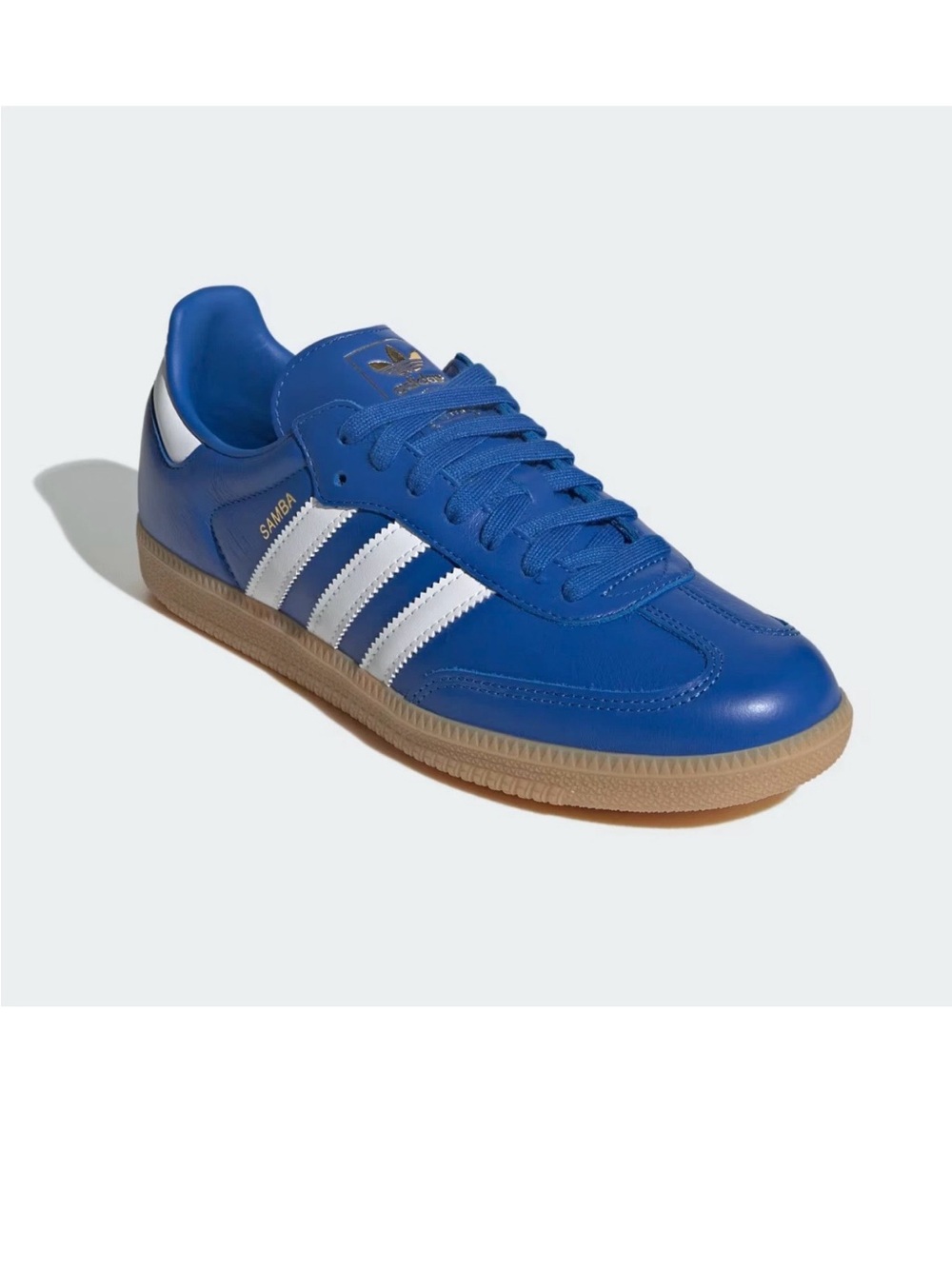 adidas Samba Royal Blue Leather Sneakers with White Stripes